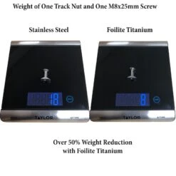 Foilite - M8 Titanium Hydrofoil Hardware Set - 4 Track Nuts And 4 M8 Screws Discounts Apply ! -Pro Surf Shop foilite titanium m8 screw track nut set 5